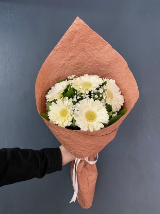 Beyaz Gerbera Buketi